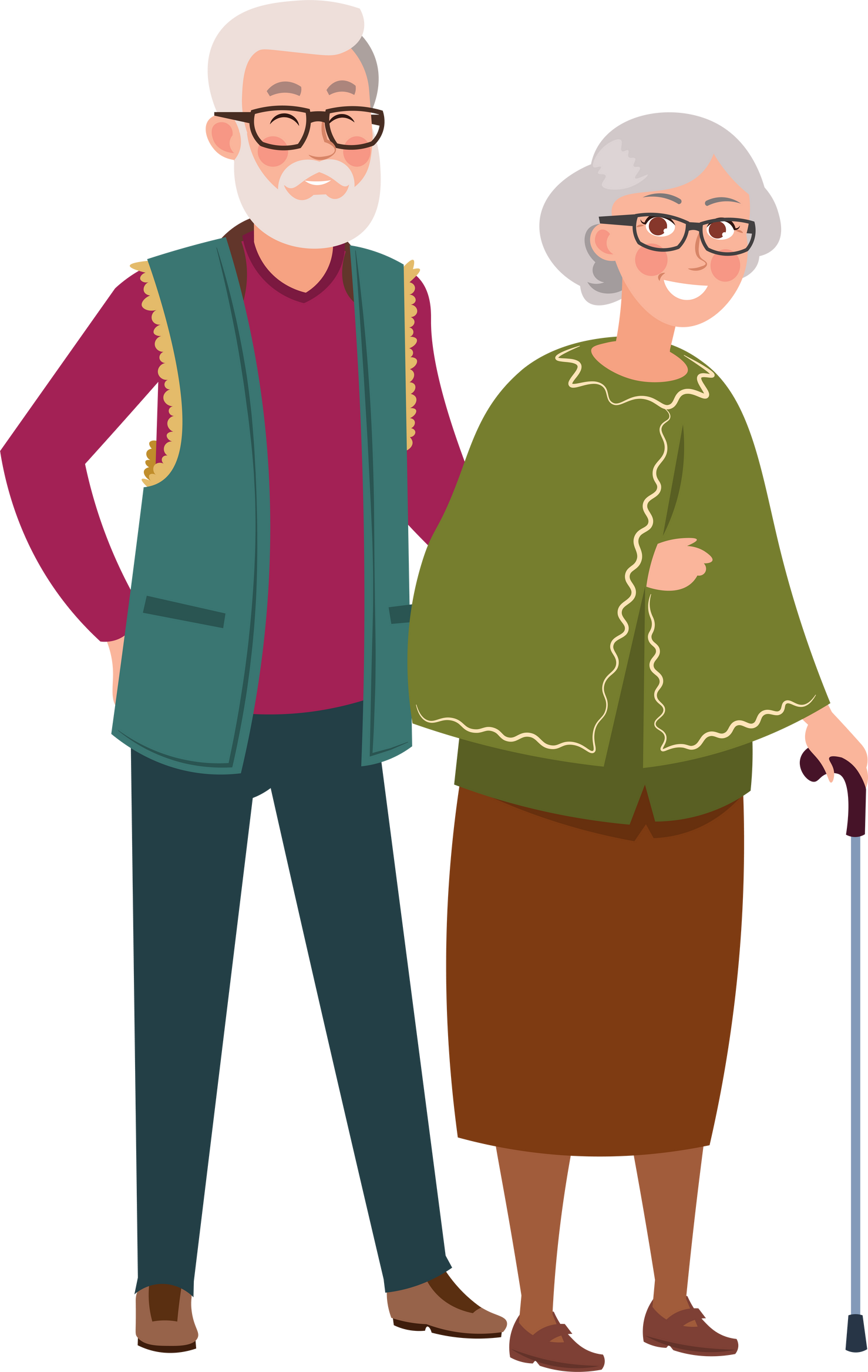international happy old people elderly