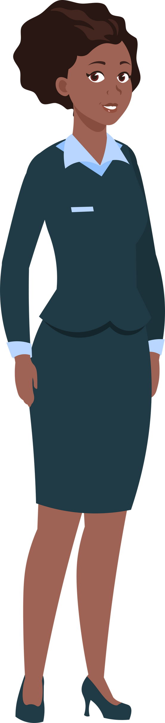 Business woman characters. Isolated professional young busin